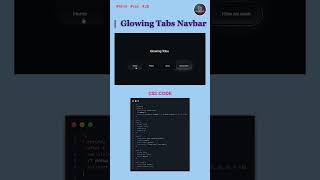Glowing Tabs Navbar is the ultimate way to level up your website's navigation🌐, #website #navigation