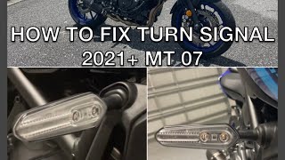 How To Fix Front Turn Signal - 2021 Yamaha Mt 07