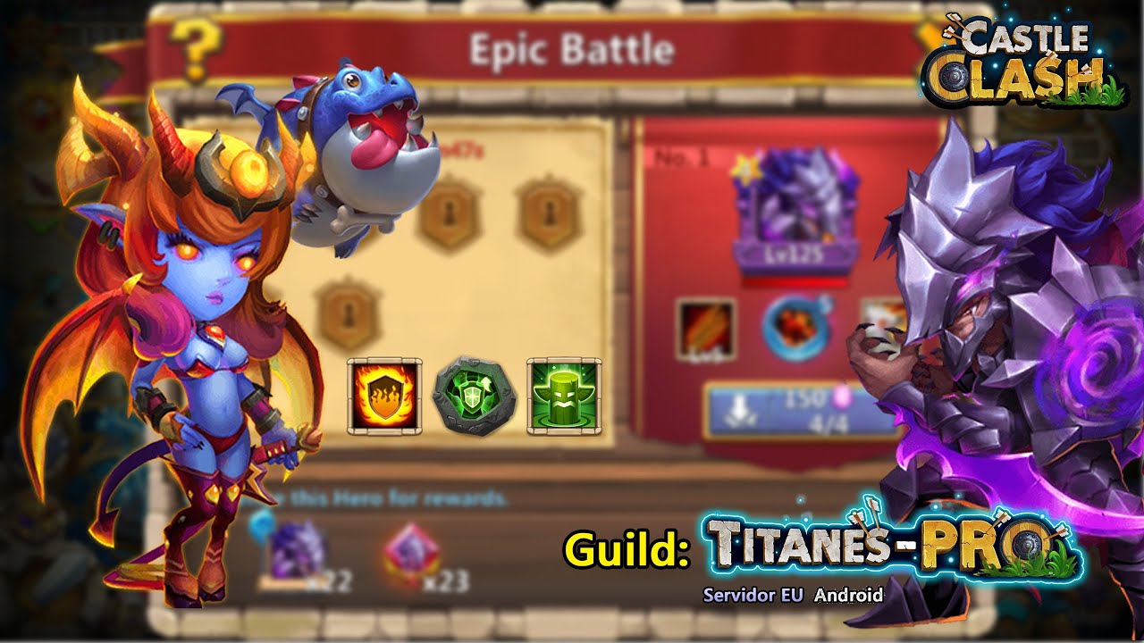 😳 Epic Battle: Massacre obtained using a Free Hero hired with shards: Succubus again | Castle Clash