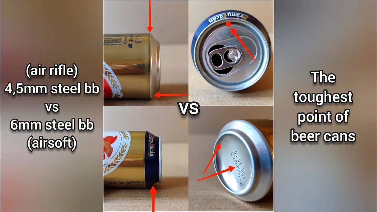 Airsoft vs Air Rifle 6mm vs 4,5mm steel bb YouTube
