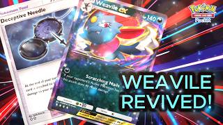 Weavile EX is BACK and He's TOO FAST for the New Meta - POKEMON TCG POCKET