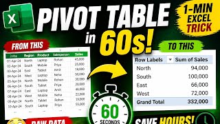 Master Pivot Tables in 60 Seconds! ⏱️📊 | Tutorial for Beginners