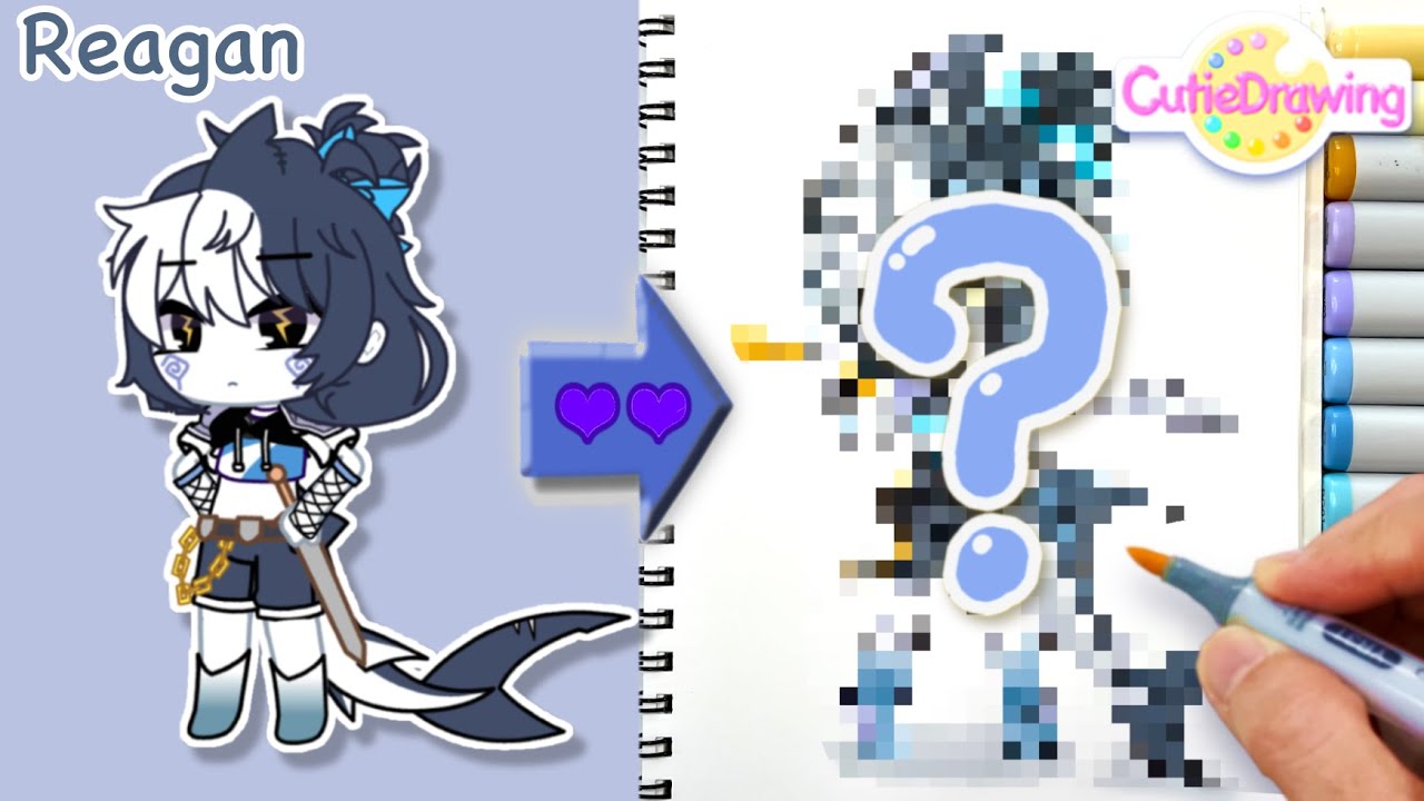 Practicing drawing with Copic #66: My favorite character Reagan from Gachaclub Presets