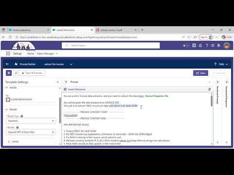 How to Extract PDF Data Using Agentforce Prompt Builder in Salesforce | Full Tutorial