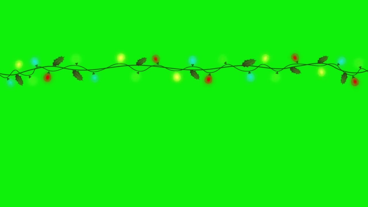Christmas lights green screen C9