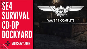 Sniper Elite 4 (SE4) Survival Co-op Dockyard on Authentic Hardcore 11 of 12 waves completed in 4k