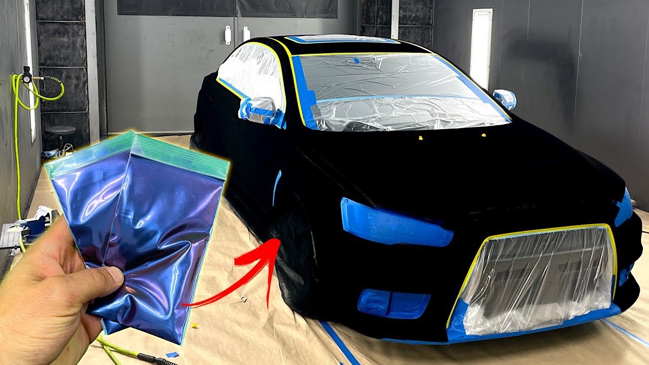 Spraying a HyperShift Over Musou Black (The World's Blackest Paint) 