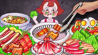MUKBANG Animarion KOREA FOOD - Бумага с покадровой анимацией