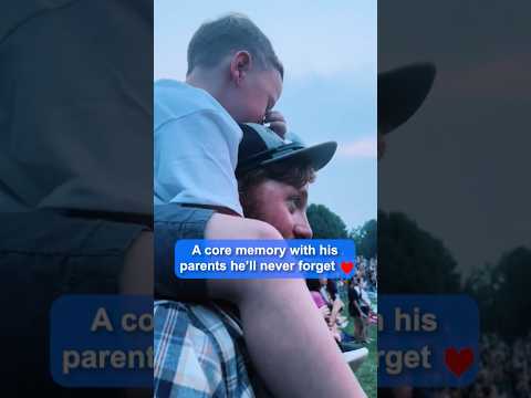 Boy gets emotional when parents surprise him with concert of his dreams 🥹❤️