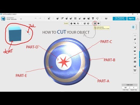 123D split tool