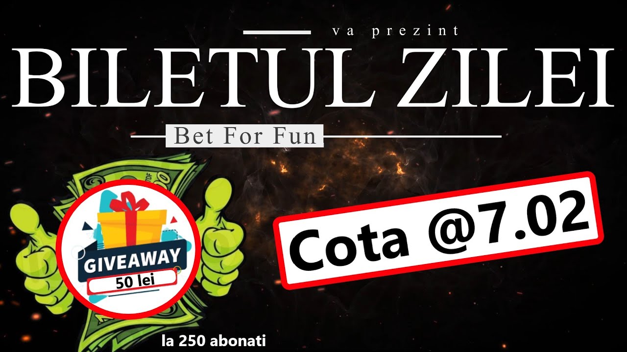 Biletul Zilei 2 August 2020 Giveaway 50lei La 250 Abonati Bet For Fun Youtube