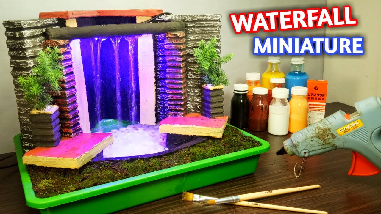 How to Make Amazing Waterfall at Home with Styrofoam at Home - Realistic garden miniature