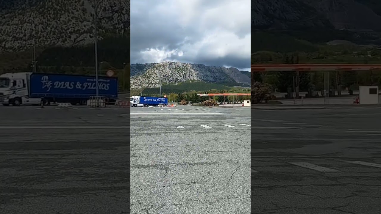 Estacionamento camiões em Ziordia -Espanha #caminhão #gregoriotruck #caminhoneironaeuropa #motorista