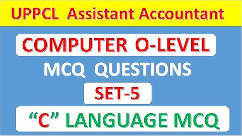 UPPCL O Level Computer Set-5 | C Language MCQ Question | NIELIT  O LEVEL MCQ by Lets Educate