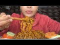 Eating Samyang Buldak Jjajang ramen/ Spicy noodles eating/Asmr
