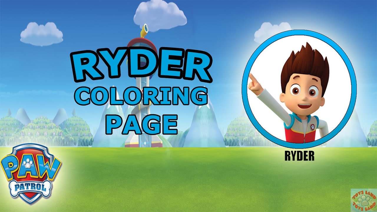PAW PATROL RYDER 2016 | FUNNY COLORING PAGE FOR KIDS | HD ...