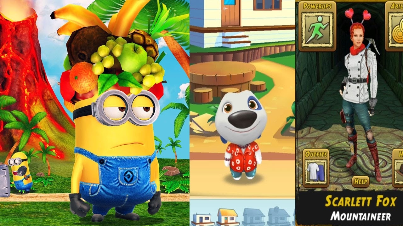 Despicable Me 2 - Minion Rush : Vacationer Minion Vs Temple Run 2 Vs ...