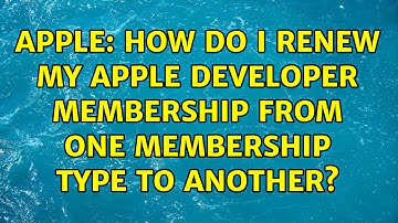 Apple: How do I renew my apple developer membership from one membership type to another?