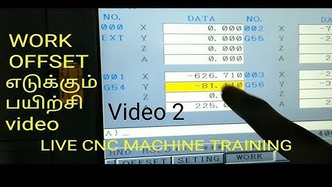 Work offset taking training video #2