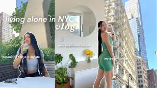 living alone in NYC: a *productive* day, glute workout, self care, grocery shopping, and more!