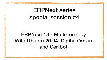 ERPNext series - Special topic #4 : ERPNext v.13 Multi-tenancy setup