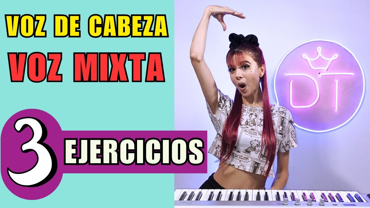 EJERCICIOS PARA VOZ DE CABEZA Y VOZ MIXTA Calentamiento vocal mujer y ...