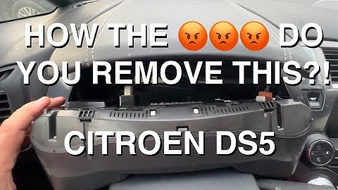 How to remove the instrument cluster on Citroen DS5 - high resolution color display transplant
