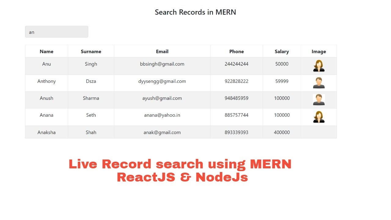 Search records