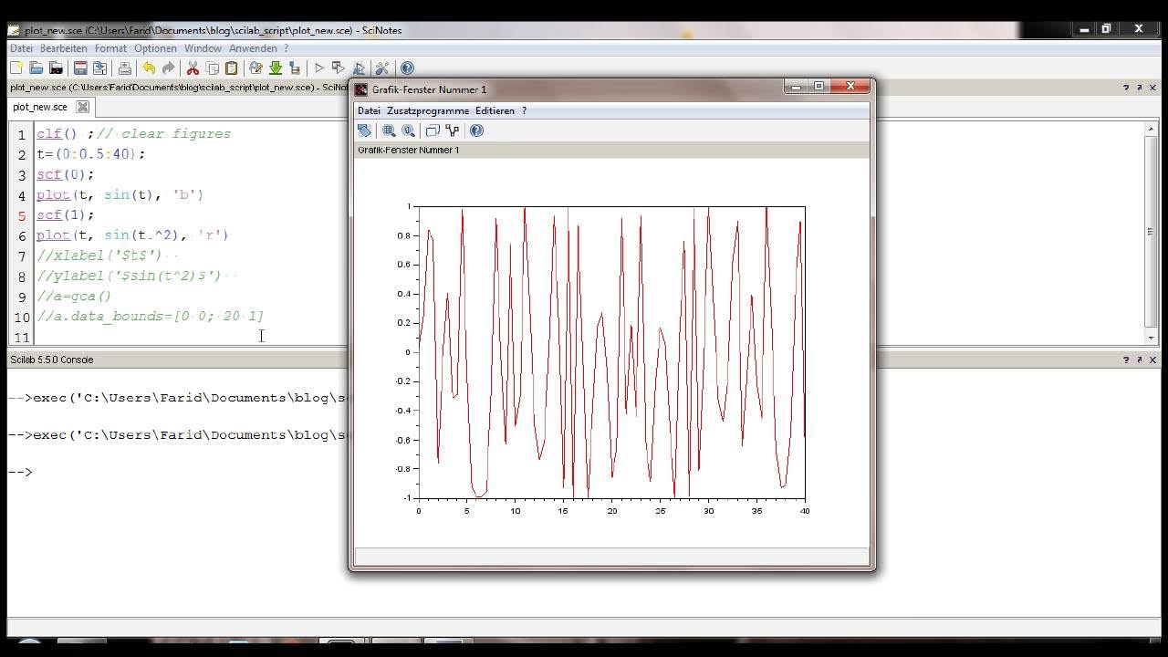 Plotting in scilab youtube