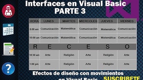 Interfaces en Visual Basic, Diseño de iconos con movimiento en visual basic