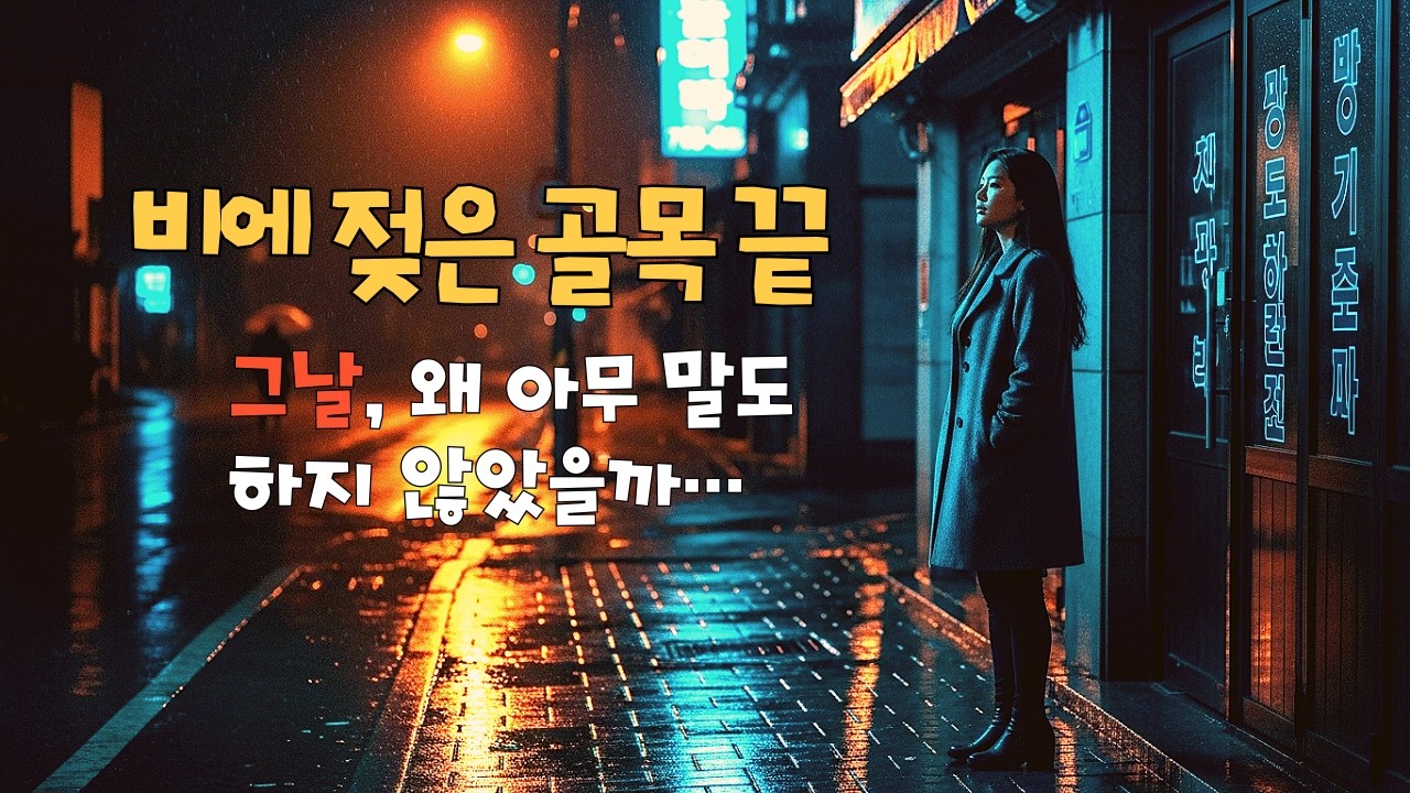 비에 젖은 골목 끝 | 7080 블루스 추억의 이별 노래 감성 음악