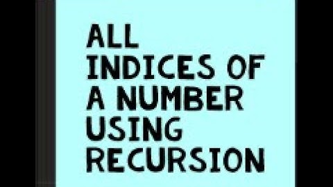All indices of a number in an array using recursion | Working solution |Code with Ankush | Video-01