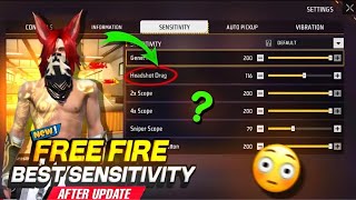 Best Headshot Sensitivity After Update Free Fire New Setting Pro Player Setting Free Fire