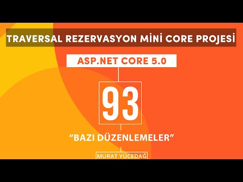 #93 Traversal Rezervasyon Asp.Net Core 5.0 Mini Proje Bazı Düzenlemeler
