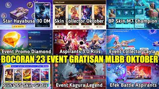 LEAKED: 23 FREE MOBILE LEGENDS EVENTS IN OCTOBER 2026! DIAMOND PROMO, ASPIRANTS 3.0, 265 FREE SKINS