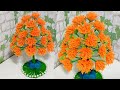 Make Beautiful pom poms flower vase