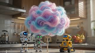 Funny Miniature Robots Make GIANT Colorful Candy Floss! 🤖🍭🌈 | AI Miniature Video #Shorts