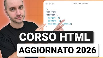 Corso HTML 4 ore GRATIS Aggiornato 2026