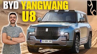 NEW BYD YANGWANG U8 2024  ALL DETAILS!  2.0 HYBRID  SUV THAT TURNS AROUND ITSELF LIKE A TANK!