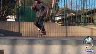 Fakie frontside big spin down 2 space 3 double set -Justin Whitfield - Clip of the day