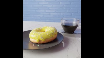 Finished Donut Tutorial from Blender Guru - Casey Roth