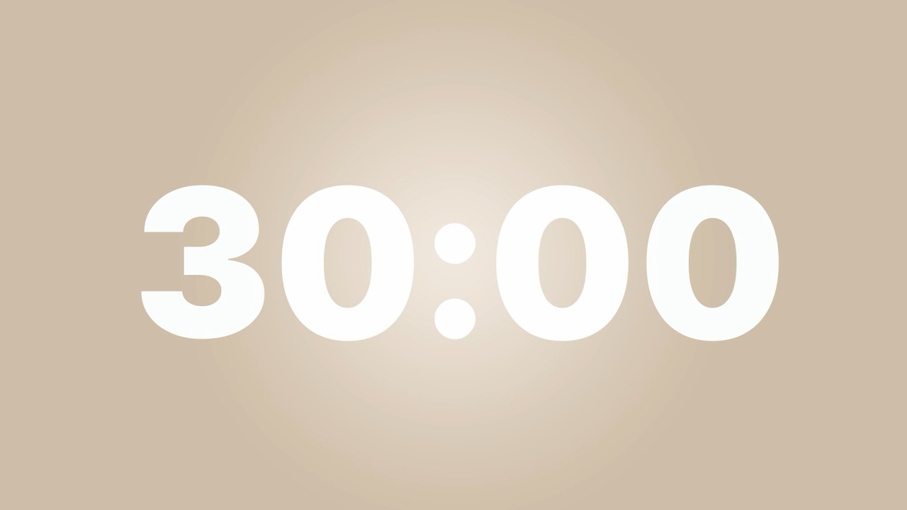 30 Minute Timer with Alarm | No Music | Soft Sand Screen Countdown ...