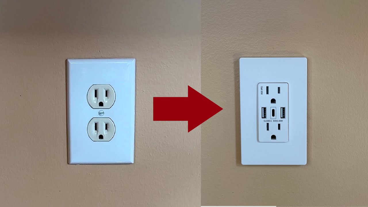 Installing Wall Outlets with USB Ports Amerisense 3Port USB Wall