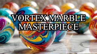Famous Unique Hand-Blown Vortex Marble – 1.60” Borosilicate Glass Masterpiece Wealth