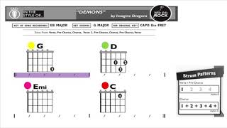 Demons - Imagine Dragons - Moving Chord Chart Key of G