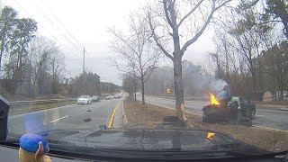 Video | Police chase suspect wanted in Forest Park triple shooting; pursuit ends in fiery crash