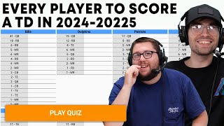 Naming EVERY player to score a touchdown in 2024 (NFL Sporcle)