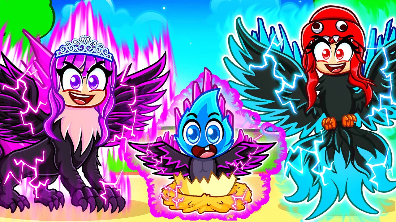 Born Into a GODZILLA KAIJU Family in Roblox Feather Family!