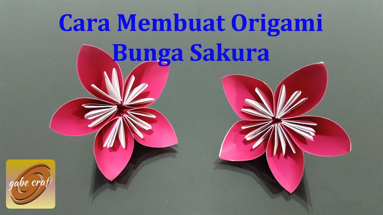 Cara Membuat Origami Bunga  Sakura  dari  Kertas Origami 