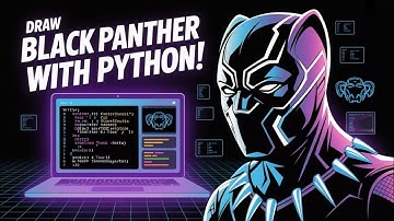 Drawing Black Panther Using Python | Turtle Graphics | CodegenX